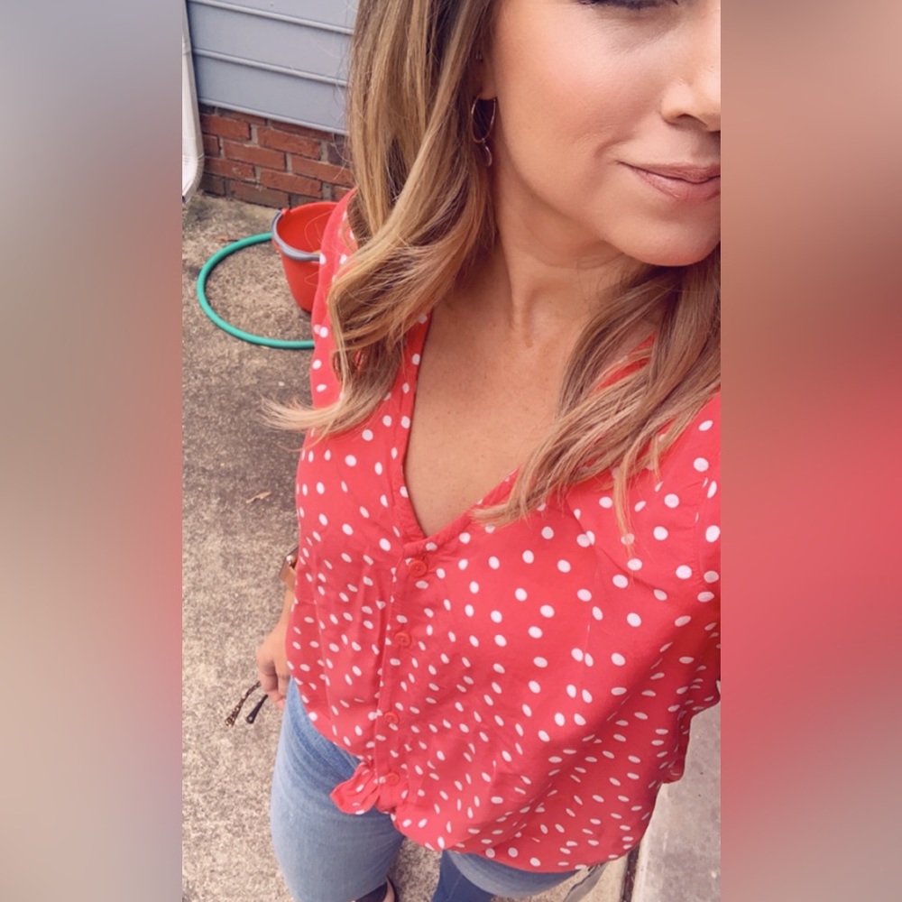 Abercrombie Polka Dot Tie Shirt